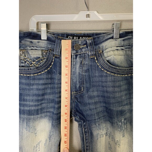 CJ Black Premium Jeans Mens 28x28 Blue Boot Leg Distressed Grunge Y2K - Picture 11 of 13